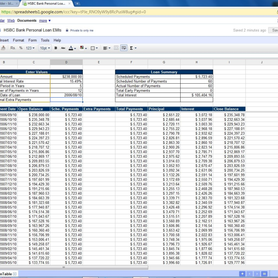 Loan Spreadsheet Template Regarding Loan Payment Spreadsheet Template  Spreadsheets For Home Loan