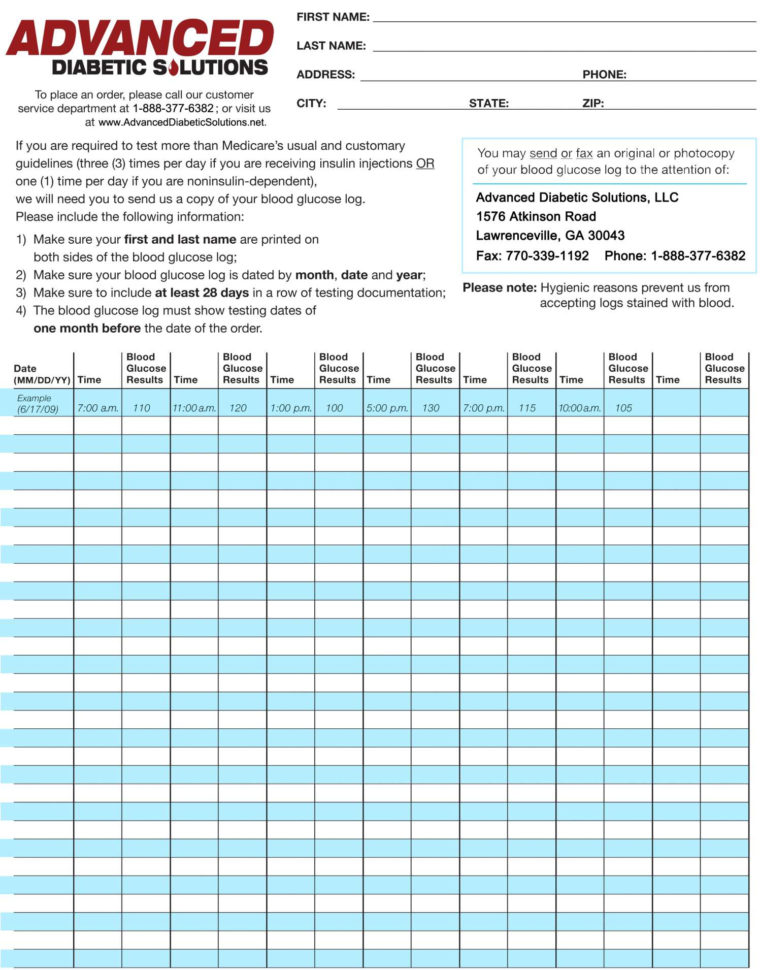 Log Book Auditing Spreadsheet Within Blood Glucose Tracking Spreadsheet With Sugar Log Plus Printable