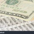 Lottery Analysis Spreadsheet In Spreadsheet Dollar Bills Stock Photo Edit Now 1006886335