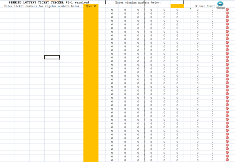 Lottery Tracking Spreadsheet — db-excel.com