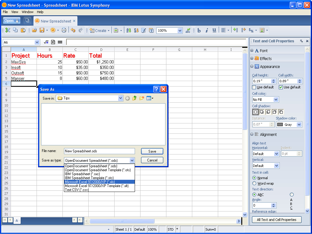 Lotus Spreadsheet For Taking A Look At Ibm Lotus Symphony Spreadsheets  Page 5  Techrepublic