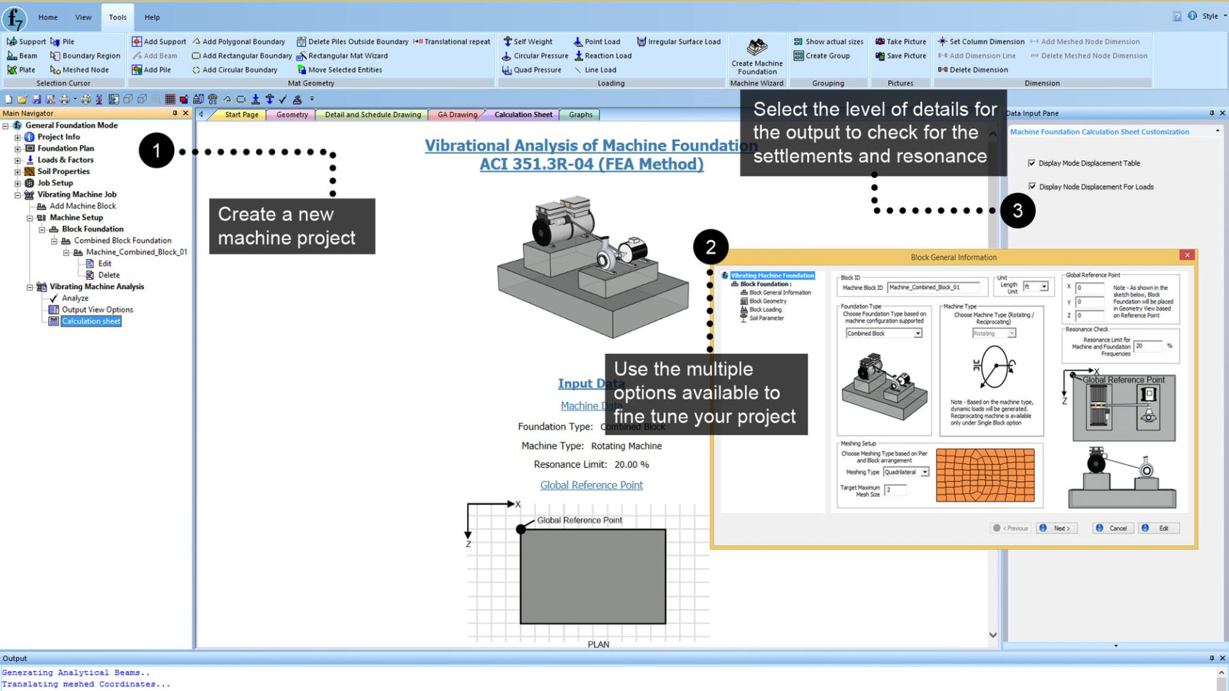 Machine Foundation Design Spreadsheet In Staad Foundation Advanced Ataglance  Research Engineers