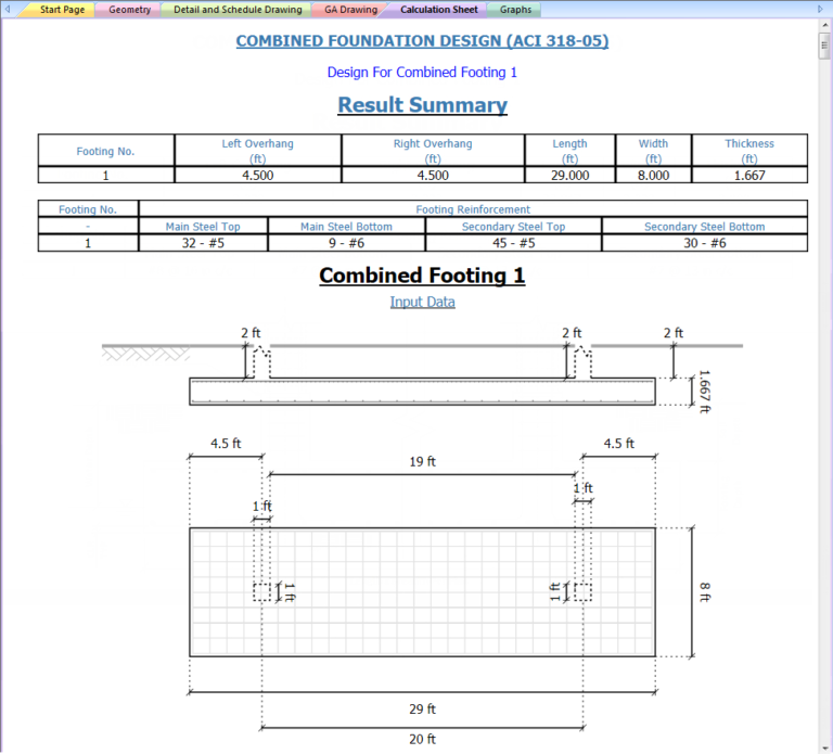Machine Foundation Design Spreadsheet regarding Dynamic Drawings In The ...