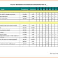 Maintenance Spreadsheet Template With Preventive Maintenance Spreadsheet Excel Download Template Invoice