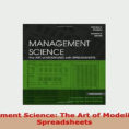 Management Science The Art Of Modeling With Spreadsheets In Download Management Science The Art Of Modeling With Spreadsheets