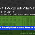 Management Science The Art Of Modeling With Spreadsheets Pdf Download With Regard To Pdf] Management Science: The Art Of Modeling With Spreadsheets