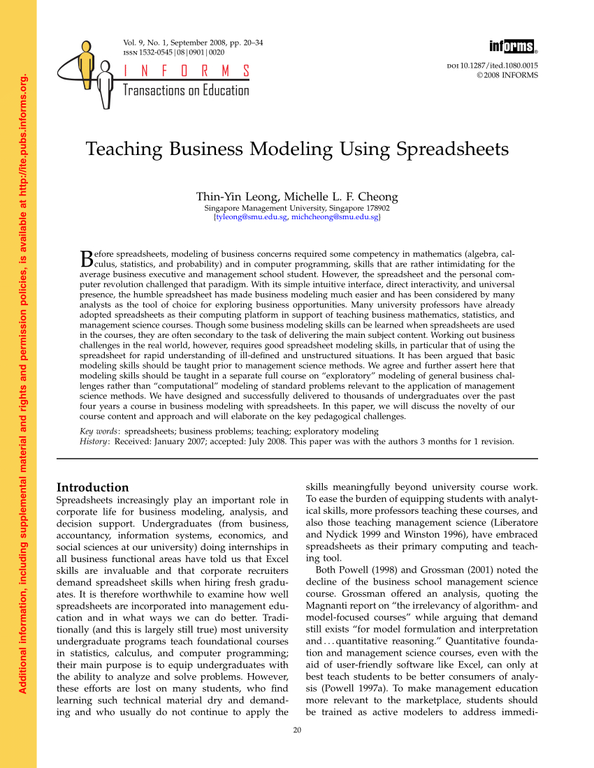 Management Science The Art Of Modeling With Spreadsheets Pdf Download Within Pdf Teaching Business Modeling Using Spreadsheets