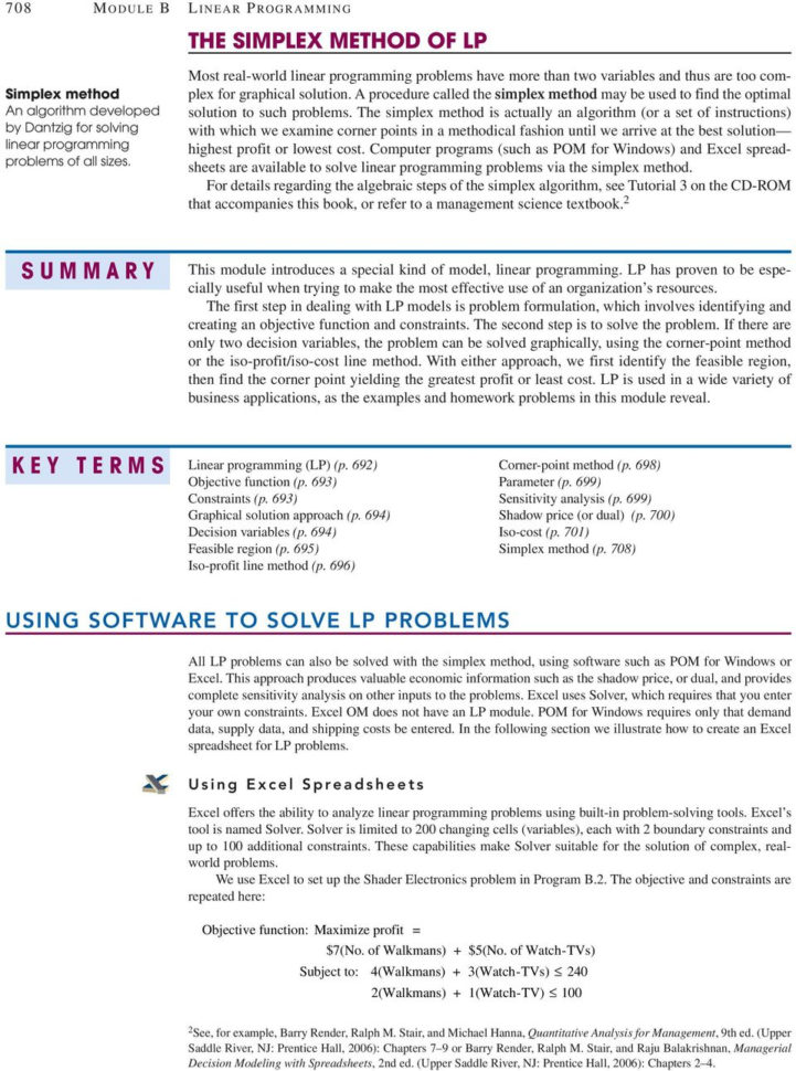 Managerial Decision Modeling With Spreadsheets 2Nd Edition Intended For Linear Programming. Quantitative Module. Module Outline Learning