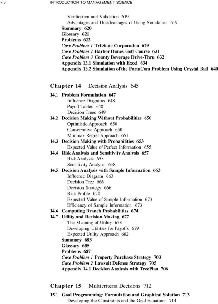 Managerial Decision Modeling With Spreadsheets 3Rd Edition Answers With Regard To An Introduction To Management Science Quantitative Approaches To
