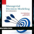 Managerial Decision Modeling With Spreadsheets 3Rd Edition Pdf Within Read The New Book Managerial Decision Modeling With Spreadsheets