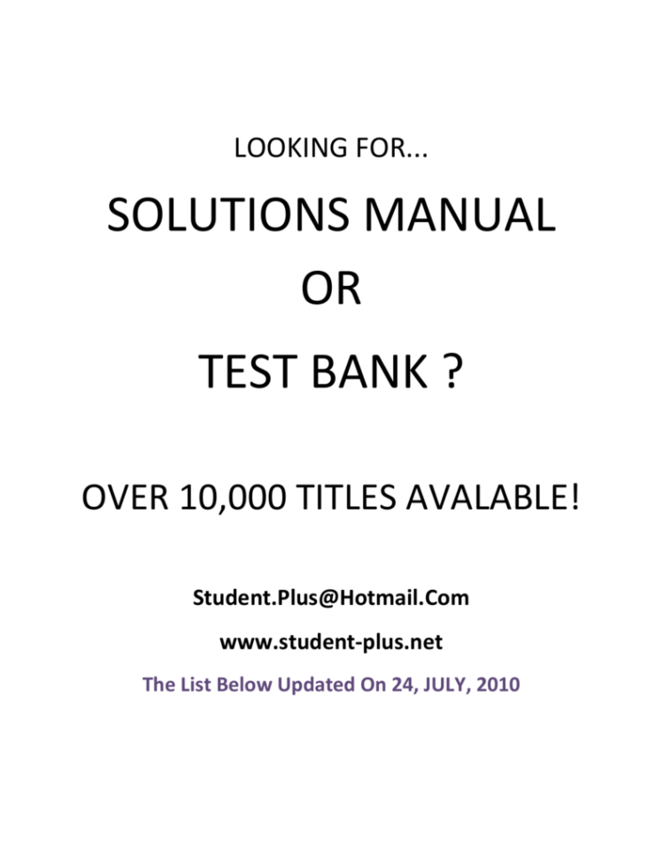 Managerial Decision Modeling With Spreadsheets Solutions Manual Download Free Within Solutions Manual