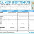 Marketing Budget Spreadsheet Throughout Example Of Social Media Tracking Spreadsheet Report Template