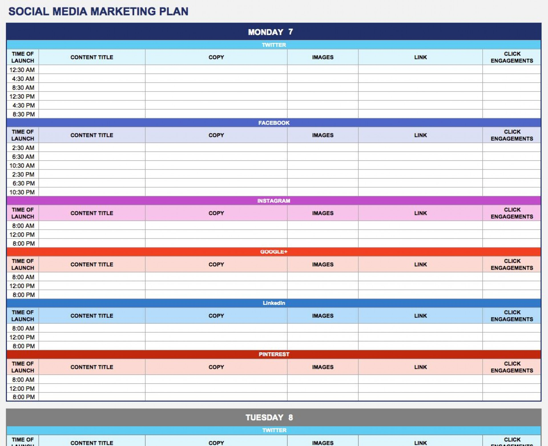 Marketing Plan Spreadsheet intended for 003 Template Ideas Sample