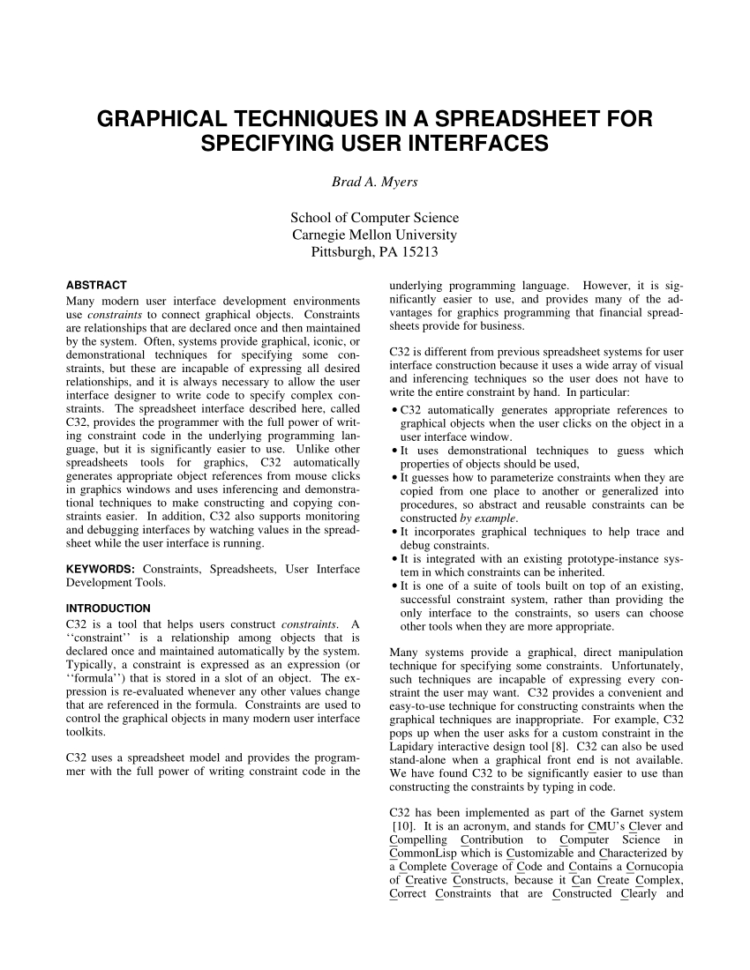 Martin Lewis Spreadsheet Pertaining To Fluid Visualization Of Spreadsheet Structures  Request Pdf