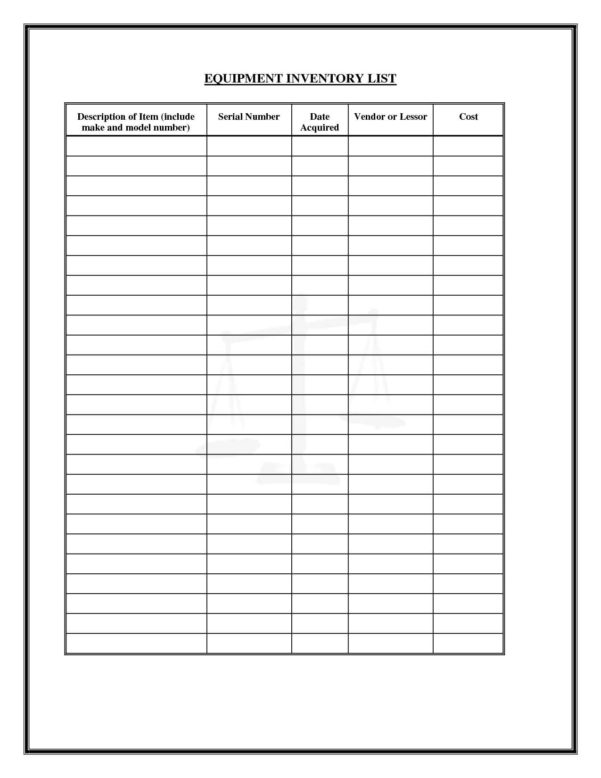 inventory sheet template inventory sheet template