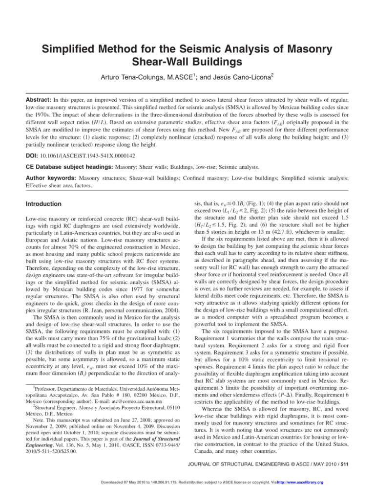 Masonry Shear Wall Design Spreadsheet with Pdf Simplified Method For ...