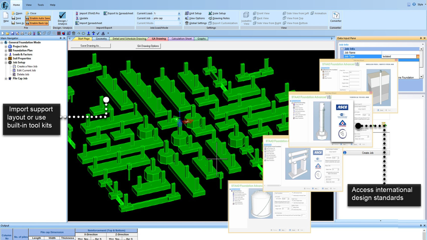 Mat Foundation Design Spreadsheet Intended For Staad Foundation Advanced Ataglance  Research Engineers