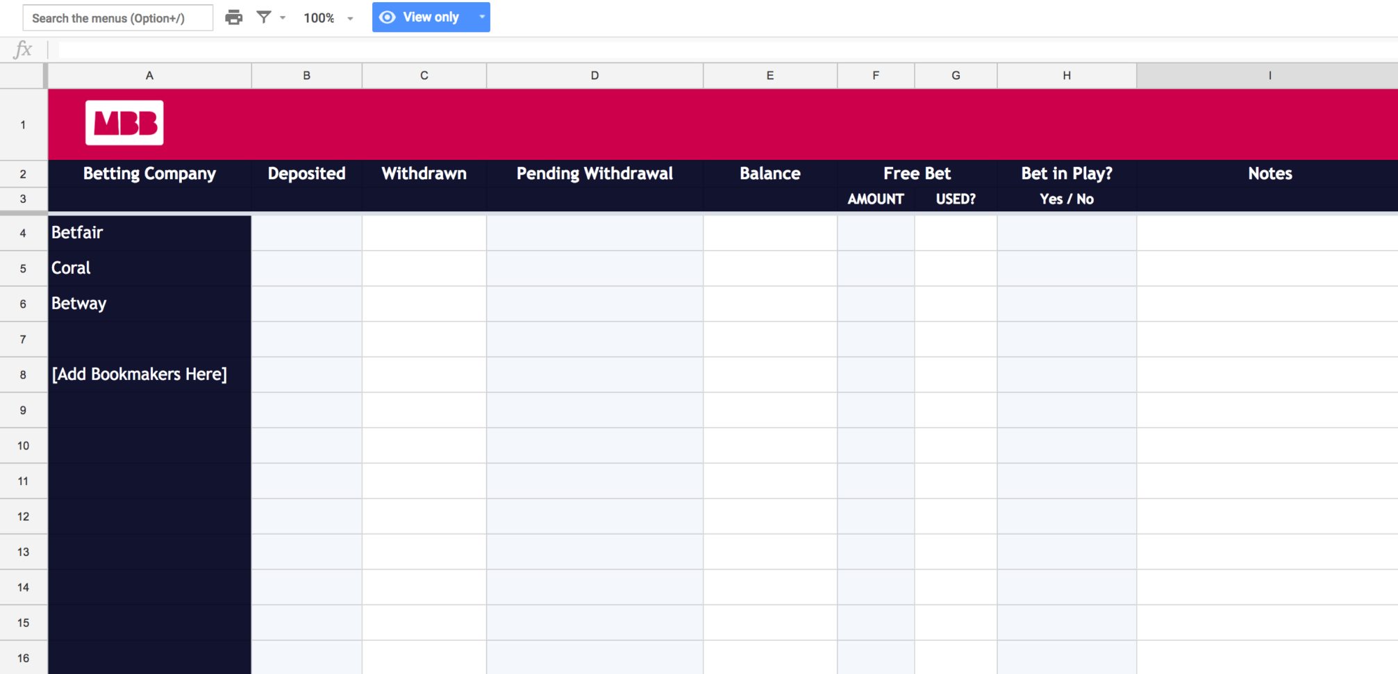 Matched Betting Tracker Spreadsheet Inside Matched Betting Spreadsheet Matched Betting Tracker Spreadsheet Inside Matched Betting Spreadsheet