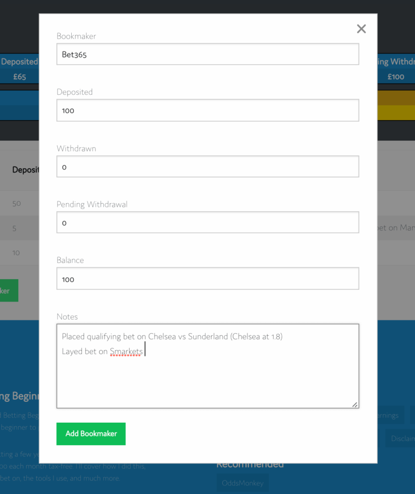 Matched Betting Tracker Spreadsheet With Track Your Profits  Stay In Control Of Your Matched Betting