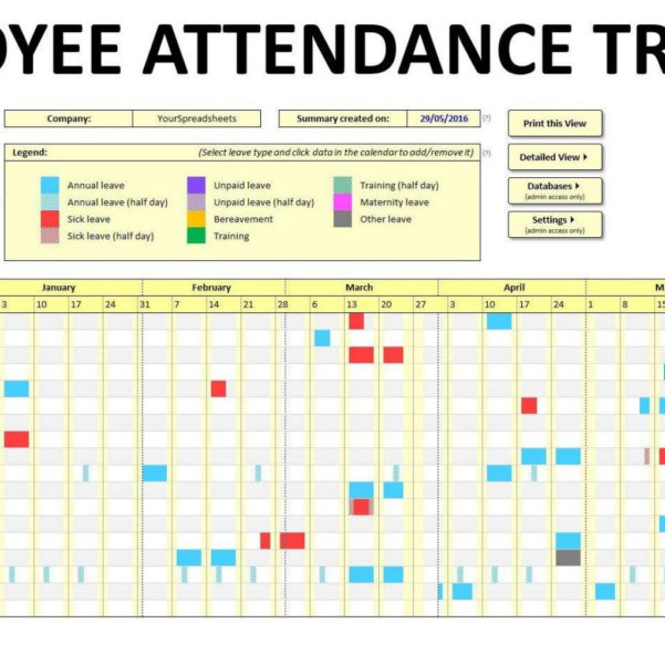 Matrix Spreadsheet with Employee Training Tracking Spreadsheet Template