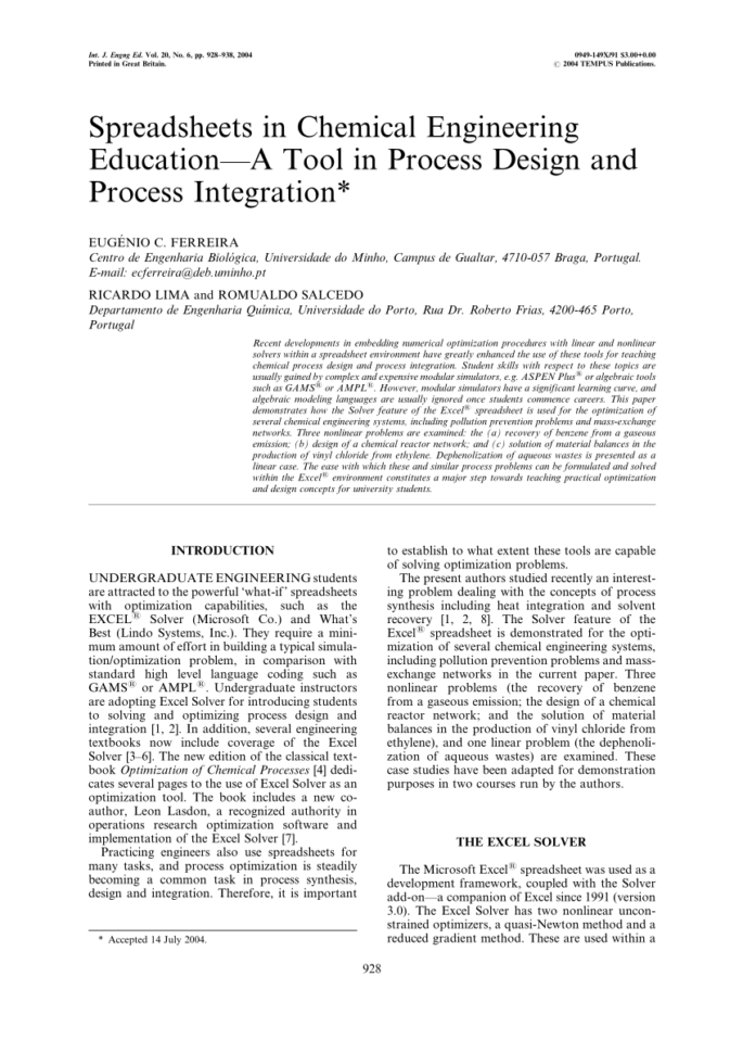 Mechanical Engineering Design Spreadsheet Toolkit Free Download In Pdf Application Of Excel Spreadsheet In Engineering Education