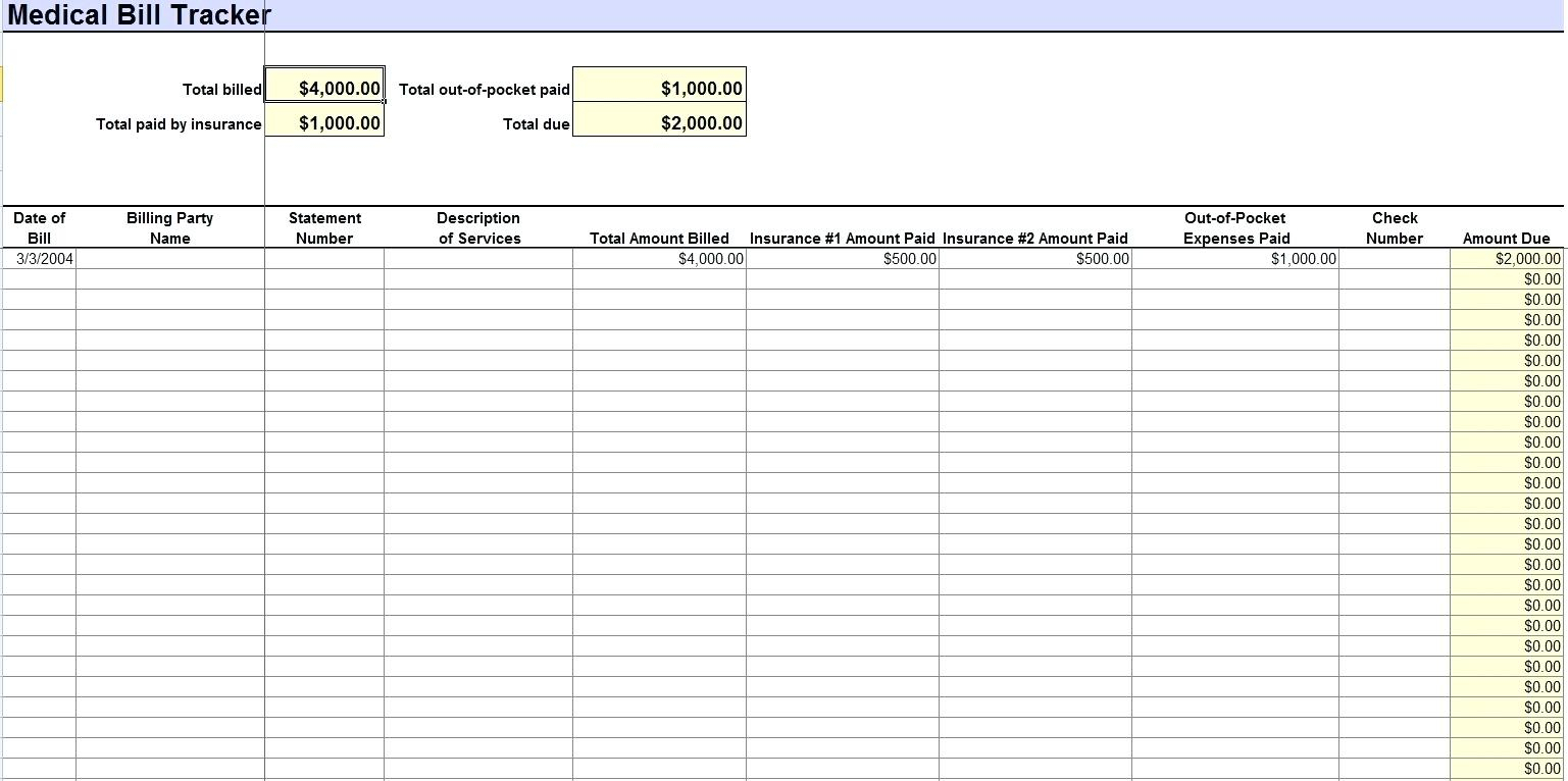 excel monthly expense tracker template