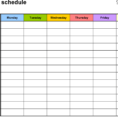 Medication Spreadsheet Organizer Throughout Free Weekly Schedule Templates For Excel  18 Templates