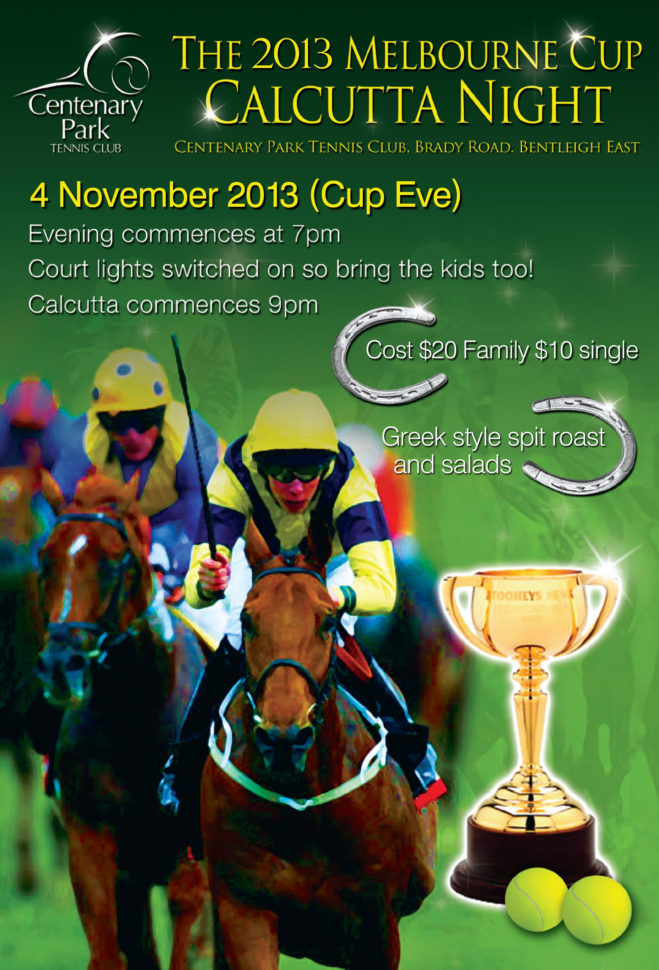Melbourne Cup Calcutta Spreadsheet Within Melb Cup Calcutta 3 November 2014 – News  Centenary Park Tennis Club