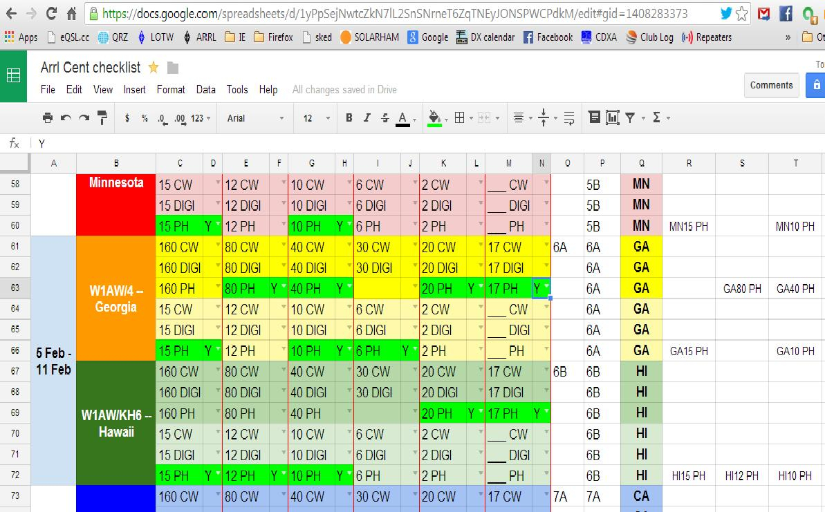 Membership Tracking Spreadsheet Throughout Forums / Member Forum / Spreadsheet For Tracking W1Aw/ Stations
