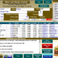 Menu & Recipe Cost Spreadsheet Template In Food Cost Calculator For Accurate Food Cost Percentage