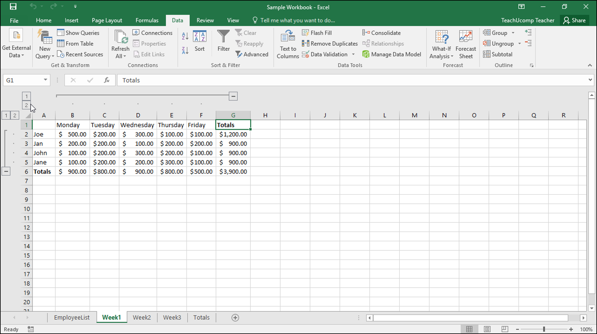 Microsoft Excel Spreadsheet Instructions Throughout Outline Excel Data In Microsoft Excel  Instructions