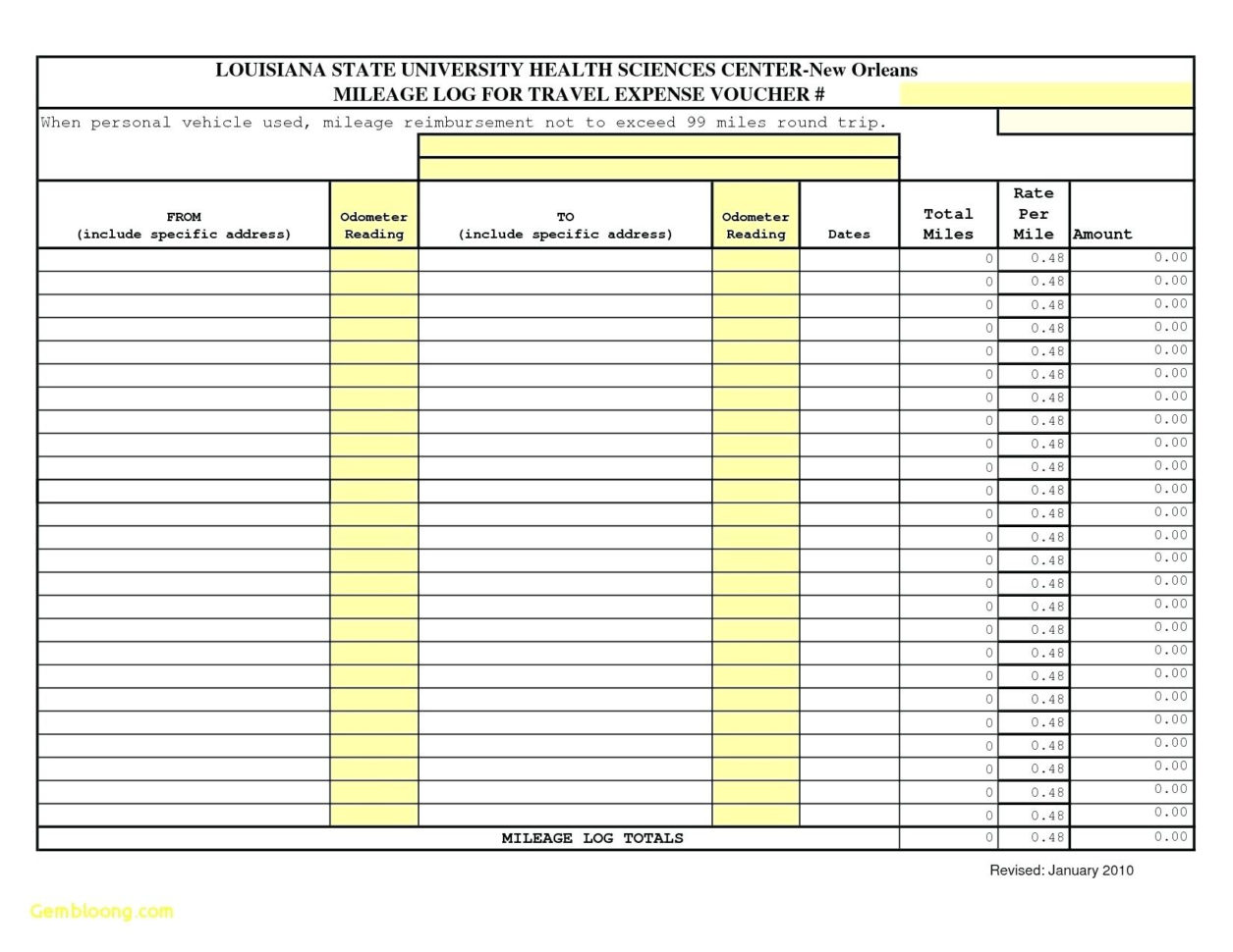 Mileage Tracker Spreadsheet With Regard To Mileage Spreadsheet Free Tracker Form Business Proposal Template