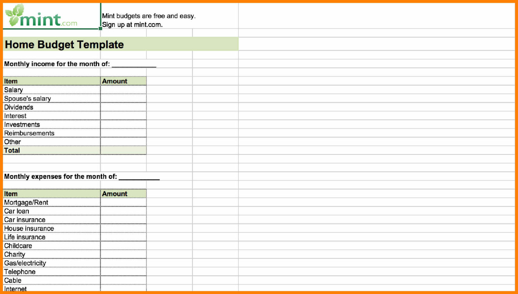 Mint Spreadsheet Within 7+ Easy Budget Spreadsheet  Credit Spreadsheet