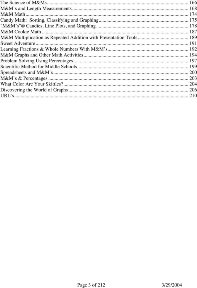 M&m Spreadsheet Activity Inside Mm Science And Math  Pdf