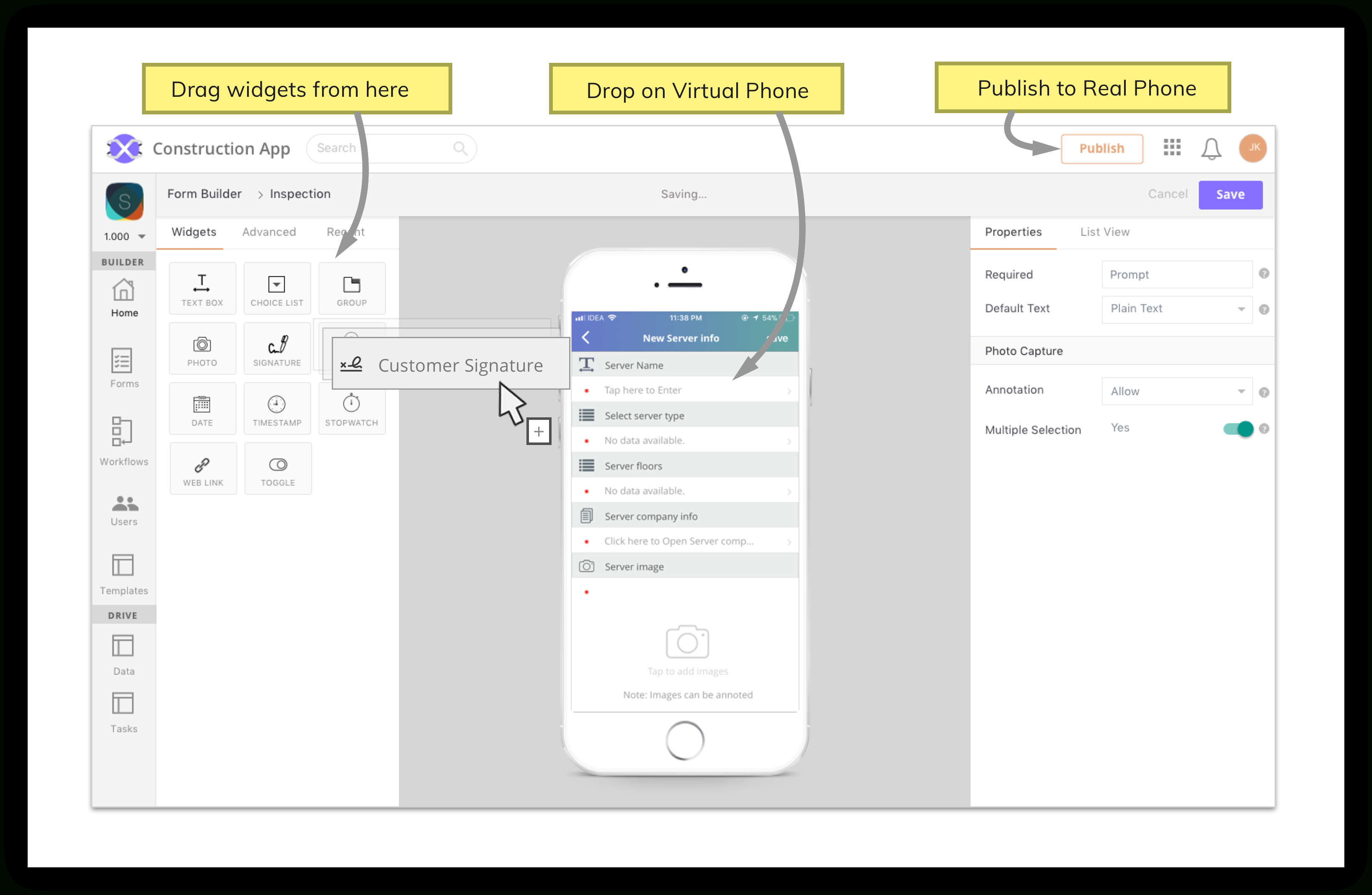 Mobile Spreadsheet App Pertaining To Mobile App Builder  No Coding Required  Axonator