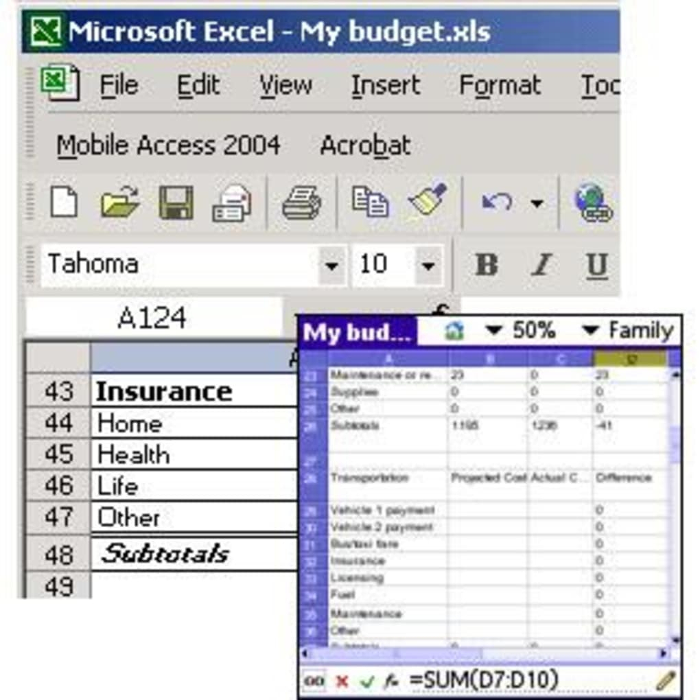 Mobile Spreadsheet App throughout Mobile Spreadsheet 2004