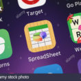 Mobile Spreadsheet App Within London, United Kingdom  October 26, 2018: Icon Of The Mobile App
