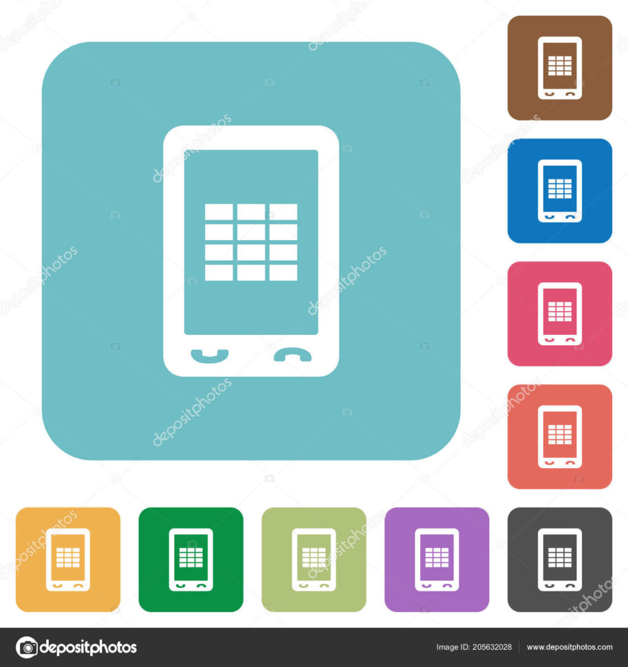 Mobile Spreadsheet For Mobile Spreadsheet White Flat Icons Color Rounded Square Backgrounds