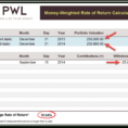 Modified Dietz Excel Spreadsheet In How To Calculate Your Moneyweighted Rate Of Return Mwrr  Pwl Capital