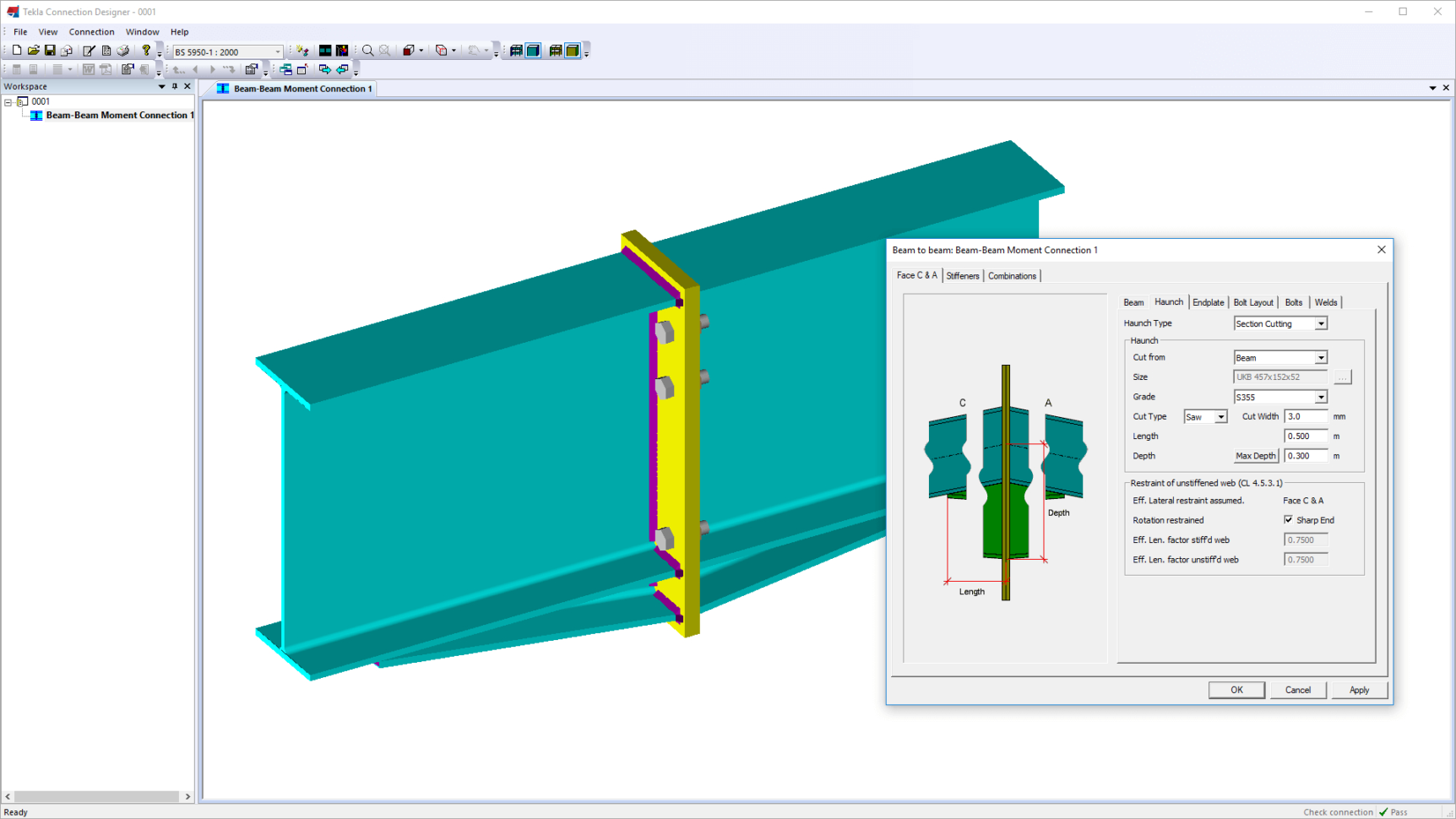 Moment Connection Design Spreadsheet Pertaining To Tekla Portal Frame Designer  Tekla