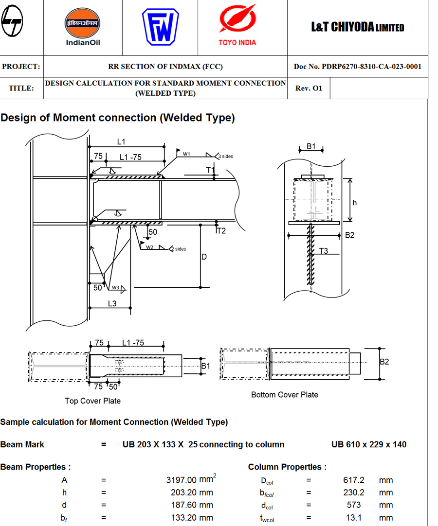 Moment Connection Design Spreadsheet With Design Of Moment Connection Welded Type  Civil Engineering Community
