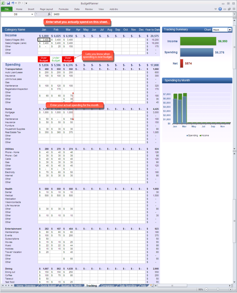 Money Tracking Spreadsheet — db-excel.com