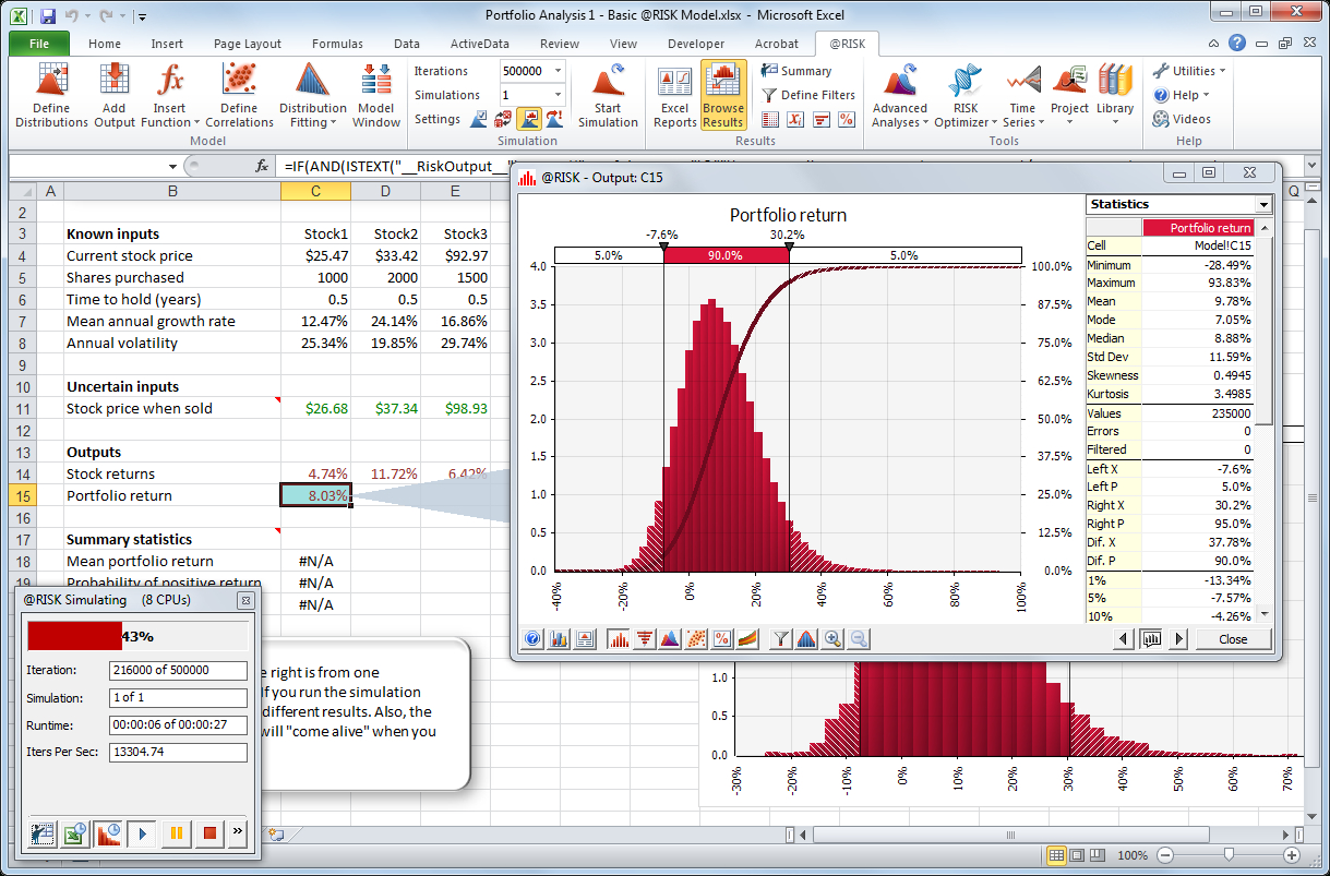 Monte Carlo Simulation Spreadsheet Throughout Monte Carlo Simulation In Excel  The Excel Ninja