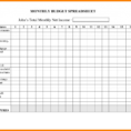 Monthly Bill Spreadsheet Template Free Regarding Monthly Bills Template Spreadsheet Budget Excel Downloadheet Simple