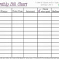 Monthly Bill Tracker Spreadsheet throughout Monthly Bills Spreadsheet Template Excel With File Cover Page Plus