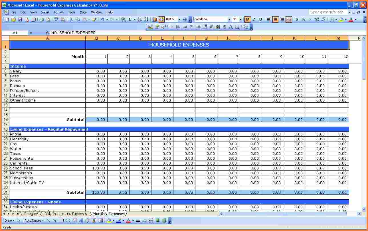 Monthly Bills Spreadsheet Template Excel In Monthly Bills Spreadsheet Template Excel Invoice Budget India Sheet