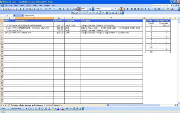 Monthly Budget Expenses Spreadsheet Spreadsheet Downloa monthly budget ...