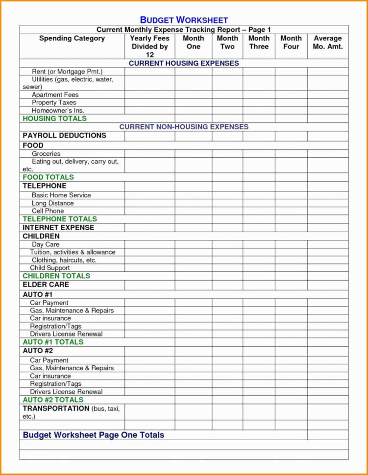 Monthly Cost Spreadsheet Inside Budget Planner Home Spreadsheet Free With Downloadable Templates