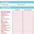 Monthly Household Expenses Spreadsheet For Spreadsheet For Household Expenses Blank Monthly Budget Worksheet