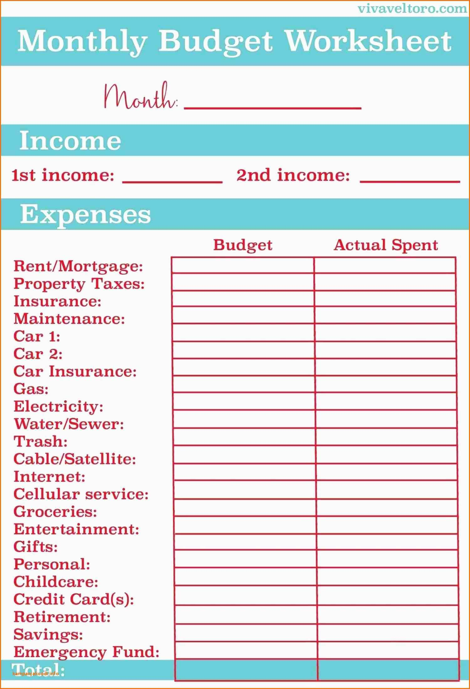 Monthly Household Expenses Spreadsheet For Spreadsheet For Household Expenses Blank Monthly Budget Worksheet